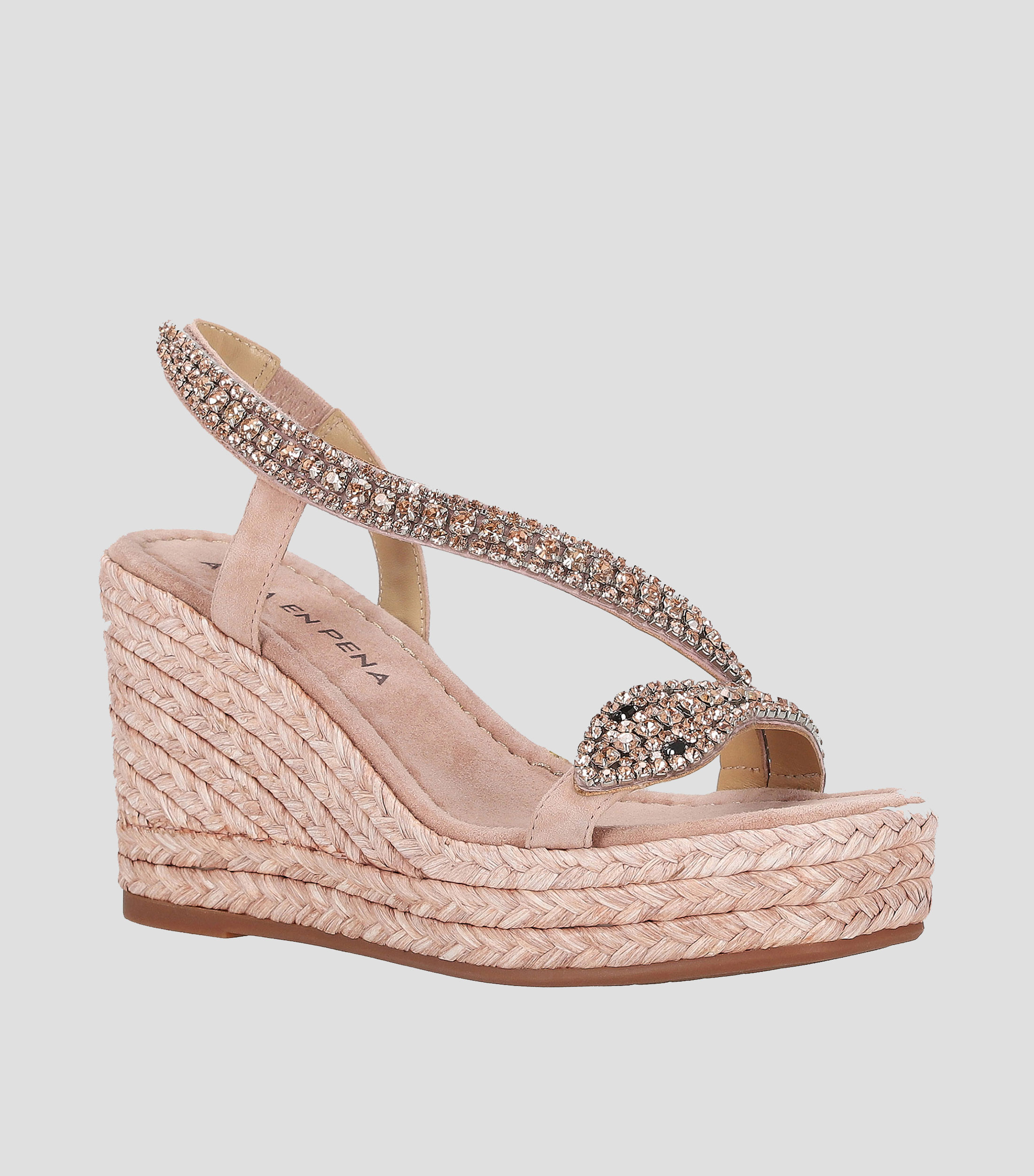 Alpargatas con tacon alto y plataforma Mujer